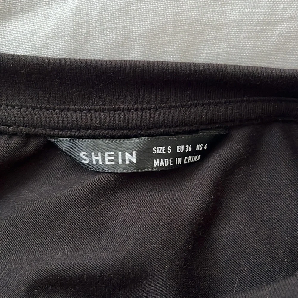 Shein Black Crop Top S - Picture 3 of 4